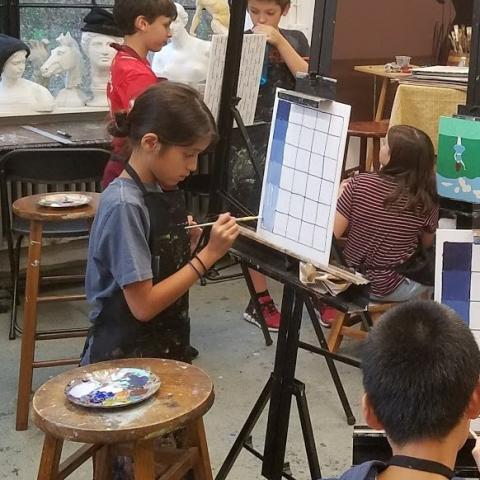 Children painting